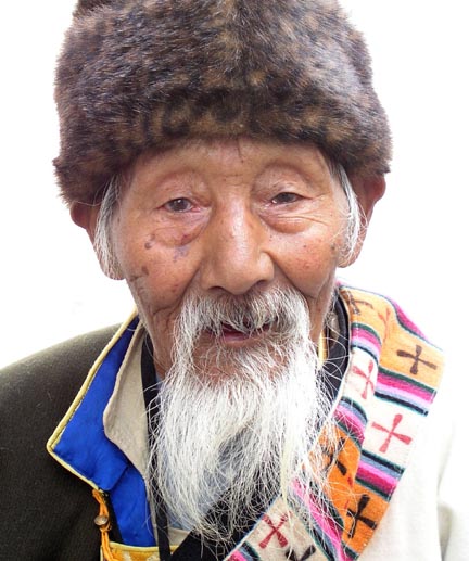 Old man beard portrait